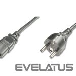 Kaabel Digitus  Power Cord, Schuko (CEE 7/7) - C13 M/F, H05VVF3G 0.75qmm 1.2 m, Black 
