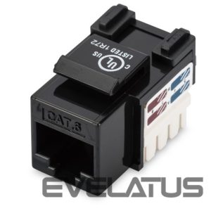 Üleminek Digitus  Class E CAT 6 Keystone Jack  DN-93601 Unshielded RJ45 to LSA, Black 