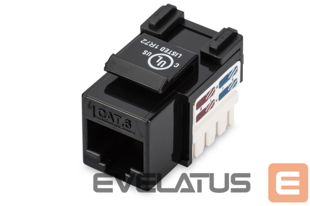 Üleminek Digitus Class E CAT 6 Keystone Jack DN-93601 Unshielded RJ45 to LSA, Black