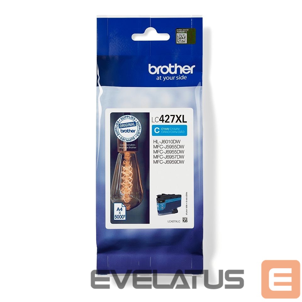 Tarvikud ja tarvikud Brother LC427XLC Ink Cartridge, Cyan