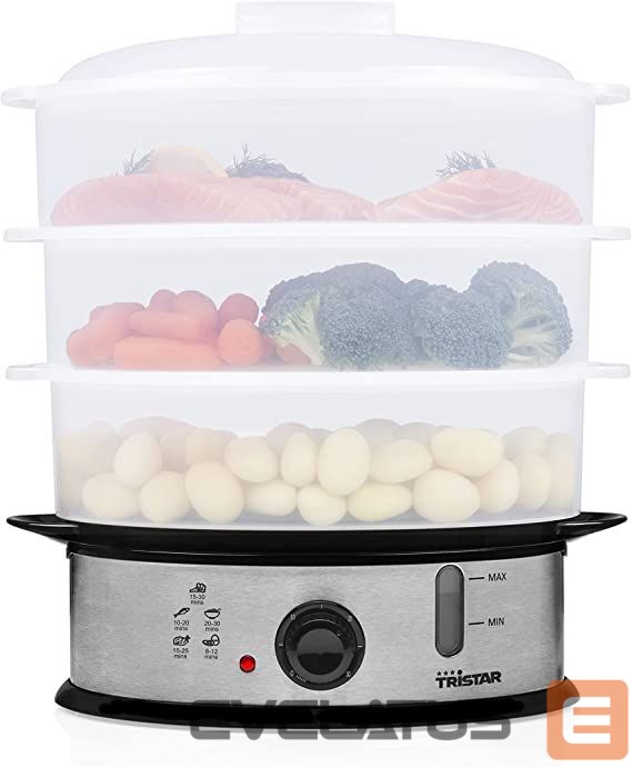 Muud väikesed kodumasinad Tristar Food Steamer VS-3914 Silver, 1200 W, Capacity 11 L, Number of baskets 3