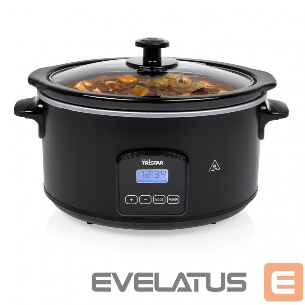 Muud väikesed kodumasinad Tristar Digital Slowcooker VS-3920 210 W, Stainless steel, 4.5 L, Number of programs 4, Black