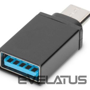 Ruuterid Digitus  USB Type-C adapter, type C to A M/F, 3A, 5GB, 3.0 Version AK-300506-000-S	 Black, Jack USB A, Plug USB C 