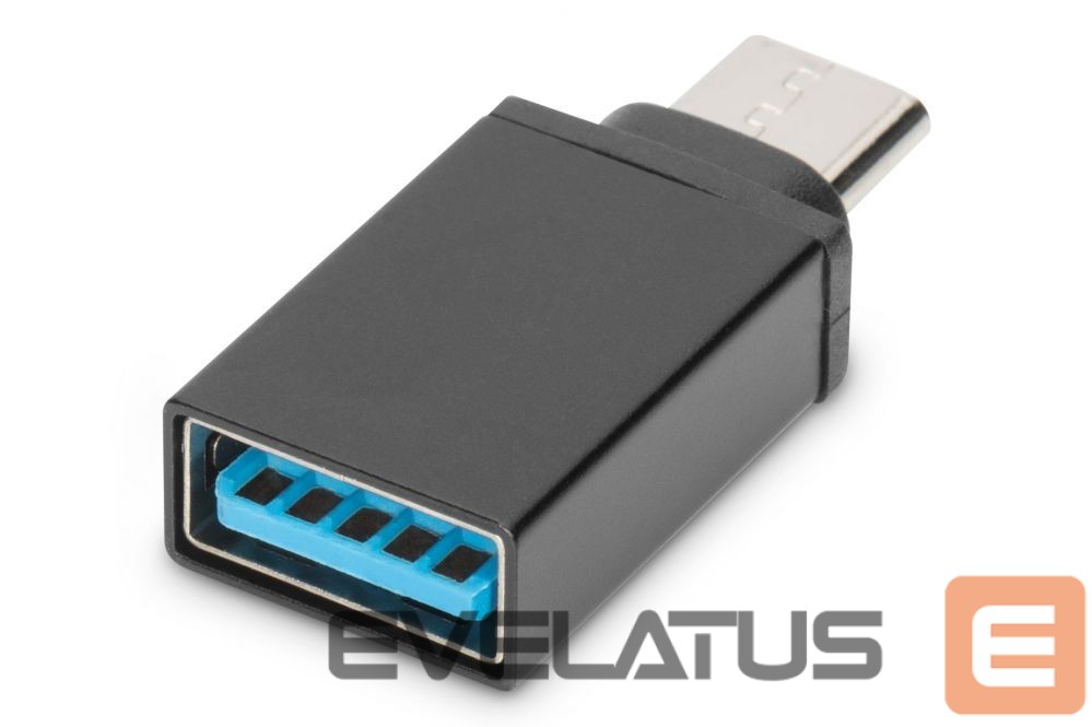 Ruuterid Digitus USB Type-C adapter, type C to A M/F, 3A, 5GB, 3.0 Version AK-300506-000-S Black, Jack USB A, Plug USB C