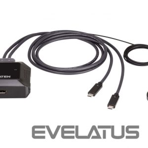 Server – muud tarvikud Aten  US3312 2-Port USB-C 4K DisplayPort KVM Switch with Remote Port Selector 