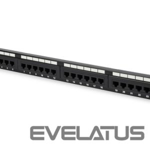 Muud kaubad Digitus  Patch Panel DN-91524U Black, 48.2 x 4.4 x 10.9 cm, Category: CAT 5e; Ports: 24 x RJ45; Retention strength: 7.7 kg; Insertion force: 30N max 