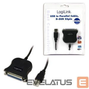 Ruuterid Logilink  USB 2.0 adapter to Paralel (LPT)  DB25 , 1,8m DB25, USB A male 