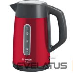 Veekeetja Bosch  Kettle DesignLine TWK4P434 Electric, 2400 W, 1.7 L, Stainless steel, 360° rotational base, Red/Black 
