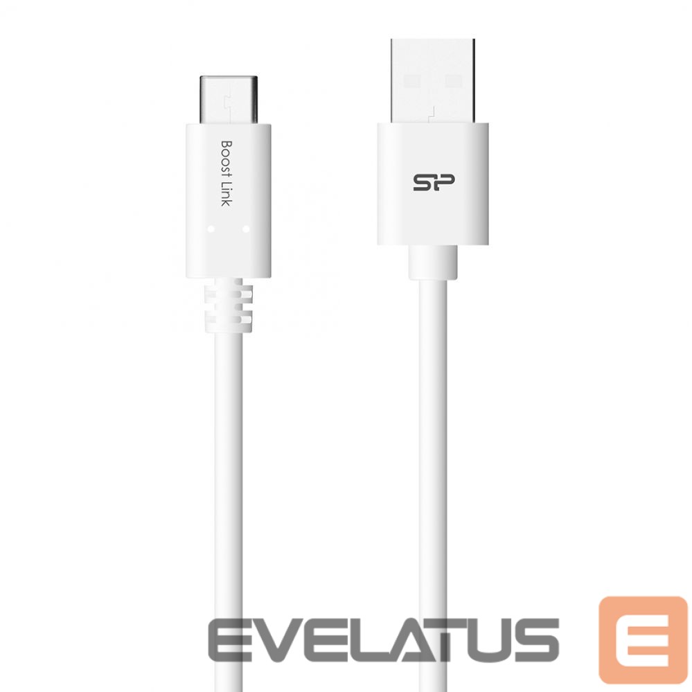 Kaabel Silicon power USB A to Micro USB-C cable LK10AC White