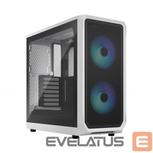 Arvuti korpus Fractal Design  Focus 2 RGB White TG Clear Tint, Midi Tower, Power supply included No 