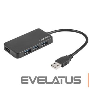 Üleminek Natec  USB 3.0 HUB, Moth, 4-Port, Black 