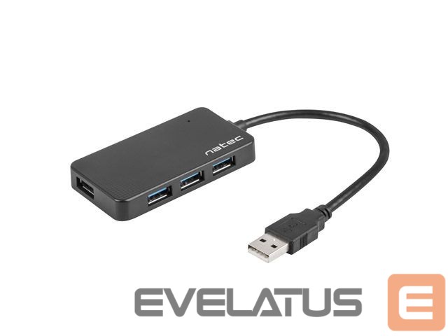 Üleminek Natec USB 3.0 HUB, Moth, 4-Port, Black