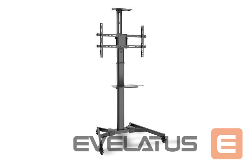 Teleri kinnitus Digitus TV-Cart for screens up to 70", max. 50kg wheelbase, VESA max. 600x400, Black