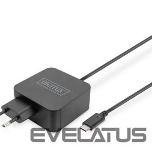 Kaabel Digitus  Notebook Charger USB-C Power supply 65W PD3.0 DA-10071	 1.2 m, Black 