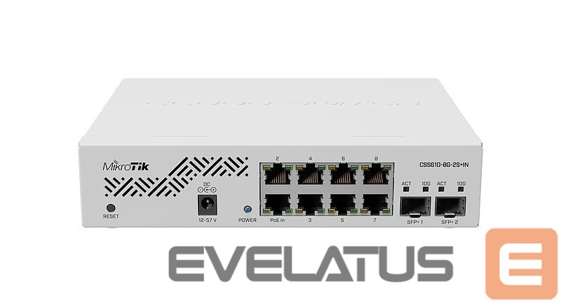 Server – muud tarvikud Mikrotik Cloud Router Switch CSS610-8G-2S+IN Web managed, Rackmountable, 1 Gbps (RJ-45) ports quantity 8, SFP+ ports quantity 2