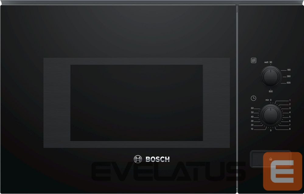 Mikrolaineahi Bosch Microwave Oven BFL520MB0 20 L, Rotary knob, 800 W, Black, Built-in, Defrost function