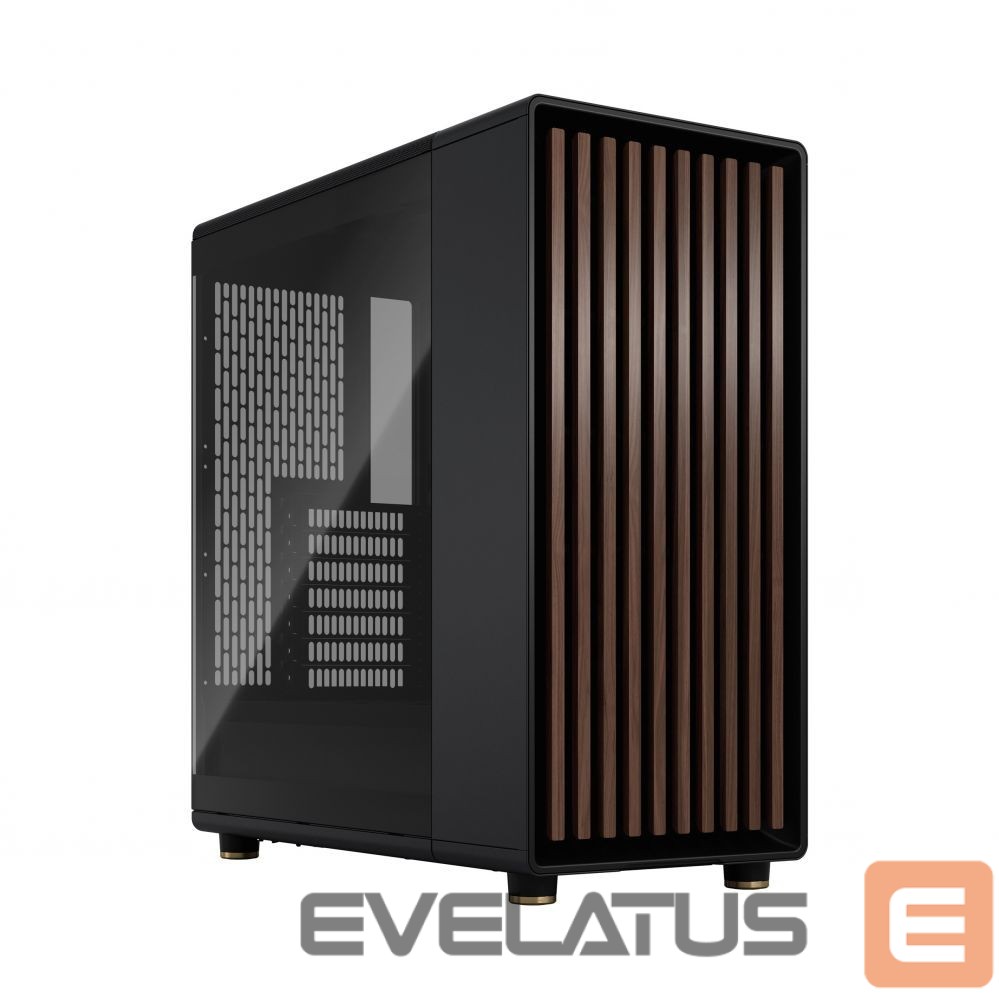 Arvuti korpus Fractal Design North Charcoal Black TG Dark, Power supply included No