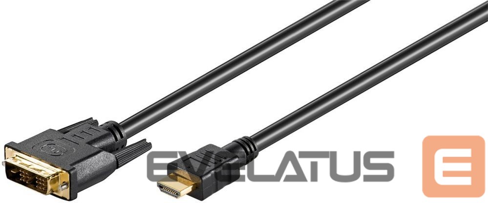 Monitori tarvik Goobay DVI-D/HDMI cable, gold-plated HDMI to DVI-D, 2 m