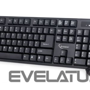 Arvuti klaviatuur Gembird  KBS-W-01  Keyboard and Mouse Set, Wireless, Mouse included, Batteries included, US, Black, Numeric keypad, 390 g 