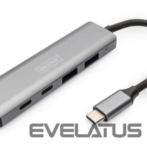 Kaabel Digitus  USB-C 4 Port HUB 2x USB-A + 2x USB-C Gen2 DA-70245 