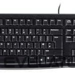 Arvuti klaviatuur Logitech  K120 Standard, Wired, EN/LT, 1.5 m, USB Port, Black, Lithuanian, 55 g 