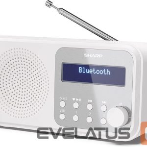 Interaktiivne lahendus Sharp  DR-P420(WH) Tokyo Portable Digital Radio, FM/DAB/DAB+, Bluetooth 5.0, USB or Battery Powered, Snowy White 