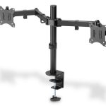 Teleri kinnitus Digitus  Dual Monitor Clamp Mount DA-90400 15-32 ", Maximum weight (capacity) 8 kg, Black 