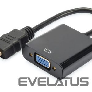 Üleminek Digitus  HDMI to VGA converter adapter 	DA-70461 Black 