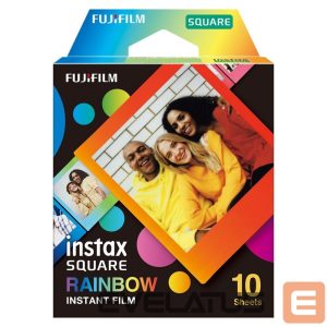 Kaameratarvik FUJIFILM  Instax Square Rainbow (10) Instant Film Quantity 10, 72 x 86 mm, 2.4 x 2.4« Image Area; 3.4 x 2.8» Print Size, For use with instax SQUARE Cameras 