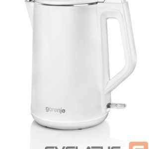 Veekeetja GORENJE  Kettle K15DWW Electric, 2200 W, 1.5 L, Plastic + metal, 360° rotational base, White 