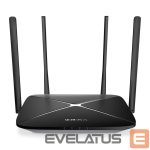 Ruuterid MERCUSYS  AC1200 Wireless Dual Band Gigabit Router AC12G 802.11ac, 300+867 Mbit/s, 10/100/1000 Mbit/s, Ethernet LAN (RJ-45) ports 3, MU-MiMO No, Antenna type 4xFixed, Black 
