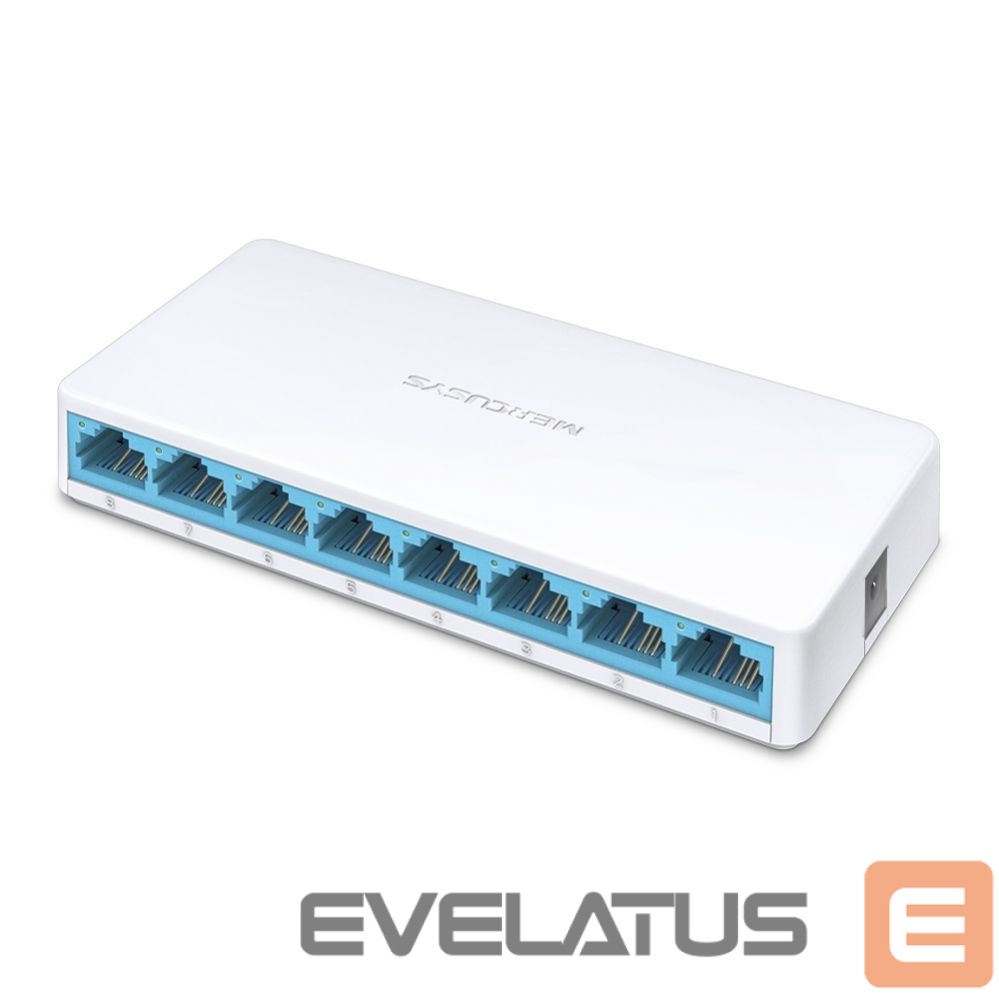 Server – muud tarvikud MERCUSYS Switch MS108 Unmanaged, Desktop, 10/100 Mbps (RJ-45) ports quantity 8, Power supply type External