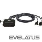 Server – muud tarvikud Aten  2-Port USB FHD HDMI Cable KVM Switch  CS22HF 