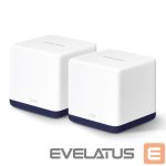 Ruuterid MERCUSYS  AC1900 Whole Home Mesh Wi-Fi System Halo H50G (2-Pack) 802.11ac, 600+1300 Mbit/s, Ethernet LAN (RJ-45) ports 3, Mesh Support Yes, MU-MiMO Yes, White 