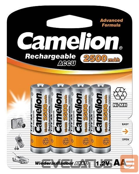 Muu arvutitarvik Camelion AA/HR6, 2500 mAh, Rechargeable Batteries Ni-MH, 4 pc(s)