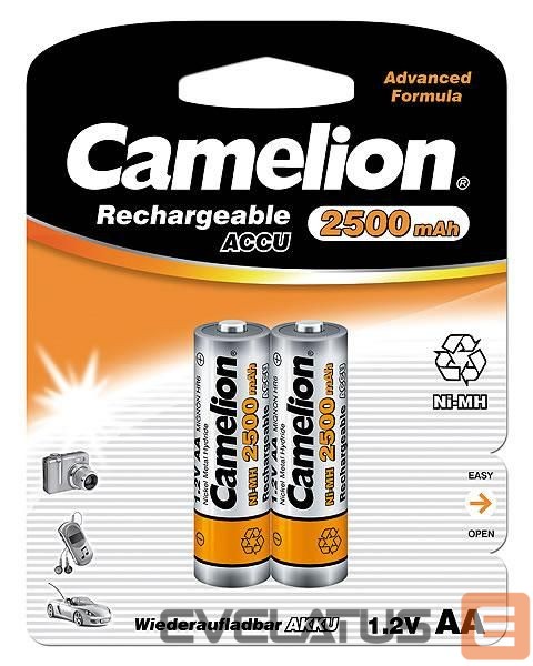 Muu arvutitarvik Camelion AA/HR6, 2500 mAh, Rechargeable Batteries Ni-MH, 2 pc(s)