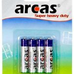 Muu arvutitarvik Arcas  AAA/R03, Super Heavy Duty, 4 pc(s) 