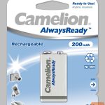 Muu arvutitarvik Camelion  9V/6HR61, 200 mAh, AlwaysReady Rechargeable Batteries Ni-MH, 1 pc(s) 