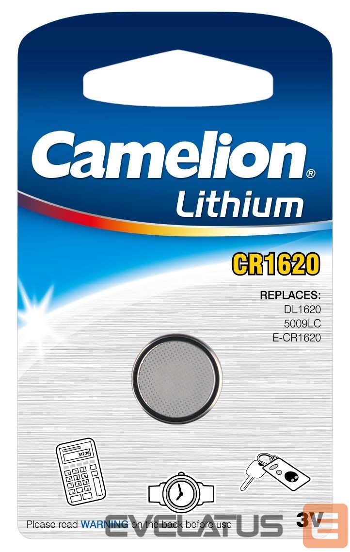Muu arvutitarvik Camelion CR1620, Lithium, 1 pc(s)