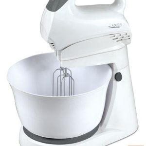 Mikserid ja blenderid Adler  Mixer AD 4202 Mixer with bowl, 300 W, Number of speeds 5, Turbo mode, White 