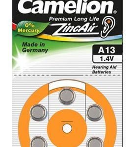 Muu arvutitarvik Camelion  A13/DA13/ZL13, Zinc air cells, 6 pc(s) 