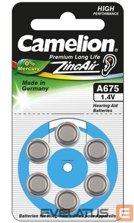 Muu arvutitarvik Camelion A675/DA675/ZL675, Zinc air cells, 6 pc(s)
