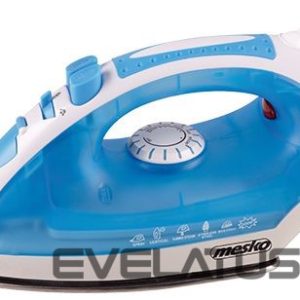 Triikrauad Mesko  Iron  MS 5023 Blue/White, 2200 W, With cord, Anti-scale system, Vertical steam function 