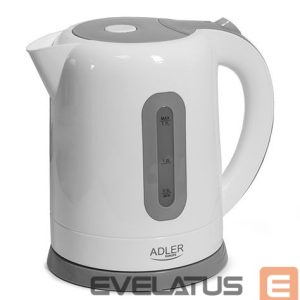 Veekeetja Adler  Kettles AD 1234 Standard kettle, Plastic, White, 2200 W, 1.7 L, 360° rotational base 