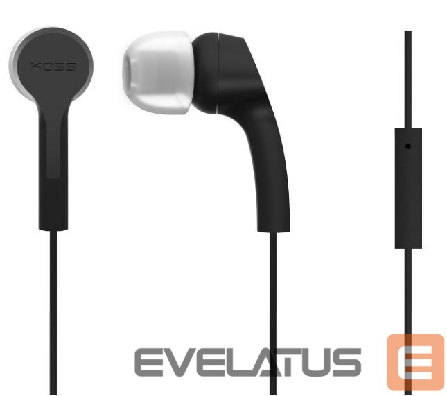 Juhtmevabad kõrvaklapid Koss Headphones KEB9iK Wired, In-ear, Microphone, 3.5 mm, Black