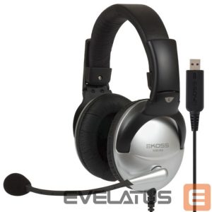 Juhtmevabad kõrvaklapid Koss  Gaming headphones SB45 USB Wired, On-Ear, Microphone, USB Type-A, Noise canceling, Silver/Black 
