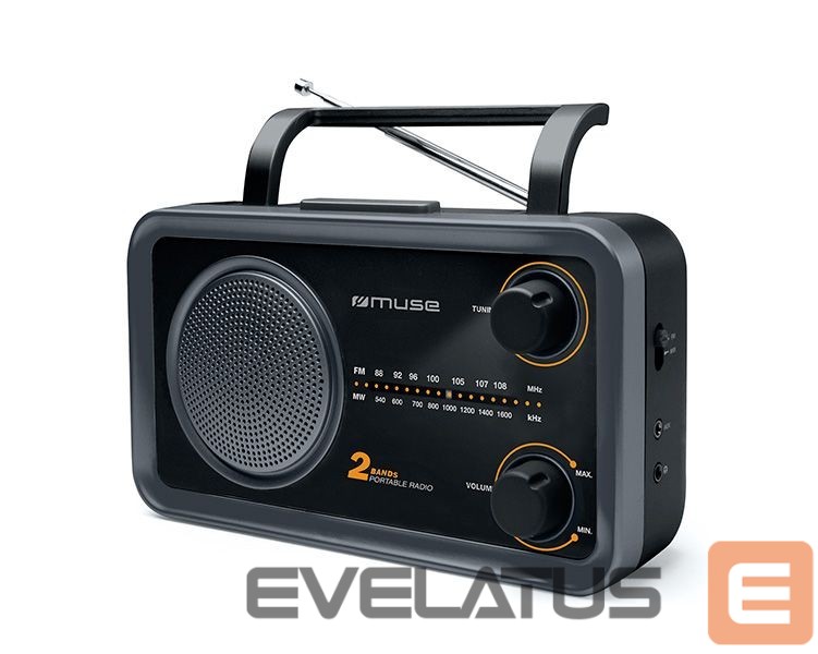 Interaktiivne lahendus Muse 2-bands portable radio M-06DS Grey, AUX in