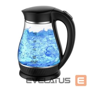 Veekeetja Adler  Kettle  AD 1274  Standard, Plastic, glass, Black/ transparent, 2200 W, 360° rotational base, 1.7 L 