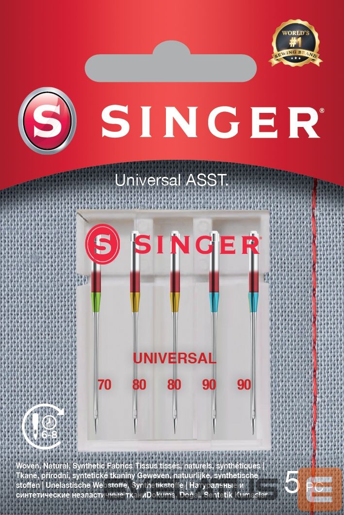 Filtrid ja tarvikud Singer Universal Needle ASST 5PK for Woven Fabrics
