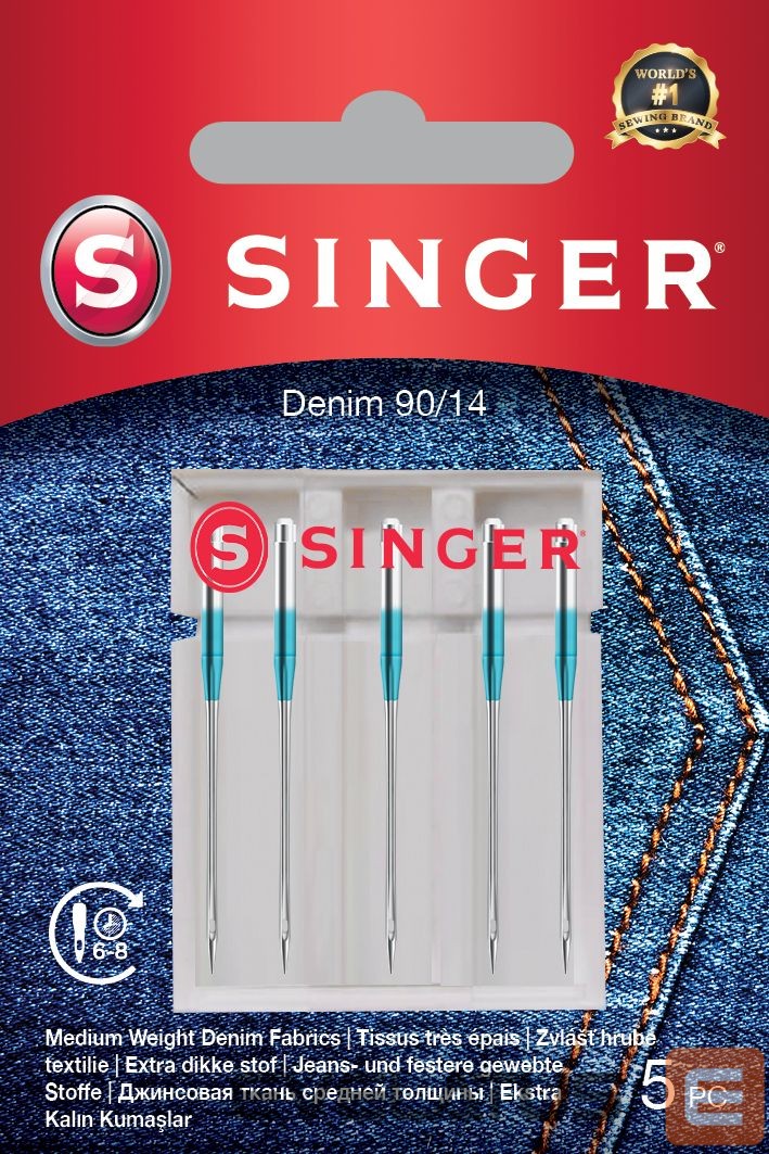 Filtrid ja tarvikud Singer Denim Needle 90/14 5PK